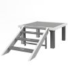 PawHut Wooden Dog Training Place Board, Dog Training Platform with Ladder, Pet Agility System for Indoor Outdoor, Gray