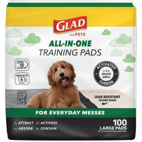 (2 pack) Activated Charcoal Leak-Resistant Training Pads for Dogs, 23in x 23in, 100 Count