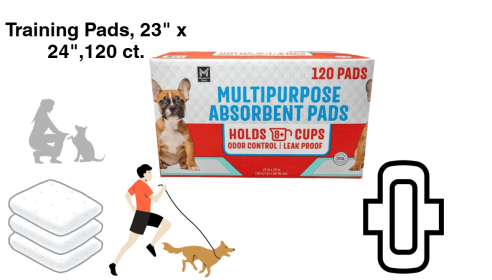 Member's Mark Multipurpose Absorbent Training Pads, 23" x 24",120 ct.