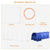 5Pcs Dog Agility Training Equipment with 8.7KG Net Weight, Pet Agility Set with Tunnels, Adjustable Jump Ring, Jumper, Weave Poles, Square Pause Box