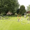 PawHut Portable 3PC Dog Agility Training Set with Adjustable Jump Ring High Jumper and Carry Bag