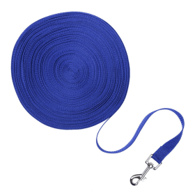 Dog Leash Long Obedience Recall Foot Feet Training Lead 6/15/23/33/50/100 FT (Length: 100 FT, Color: Blue)