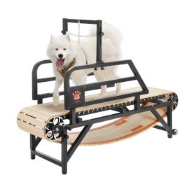 Dog Treadmill for Medium Dogs up to 220 lbs Indoor Pet Running Machine (Suitable Dog Breed: Large Dog L, Electric or Not: Non-Electric)